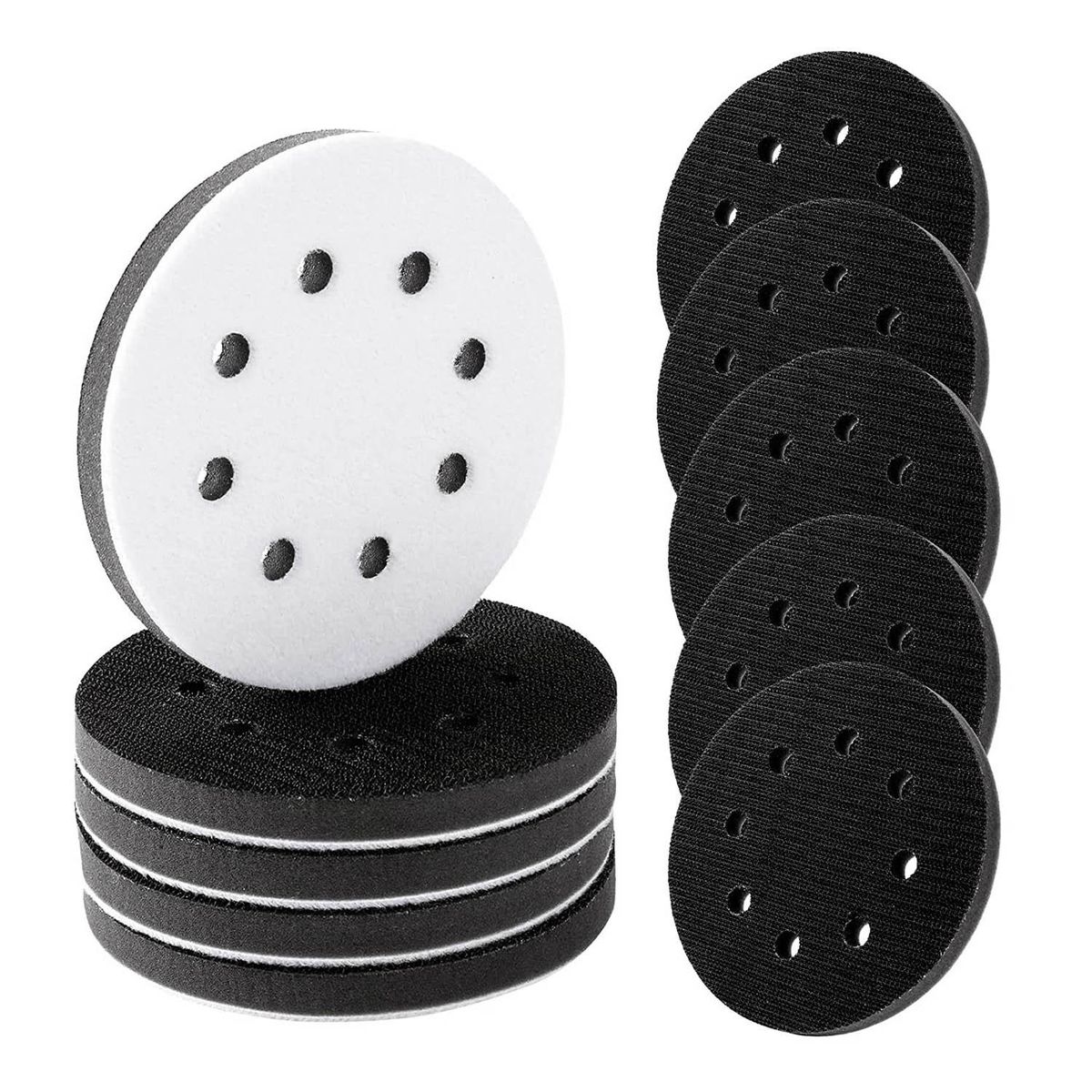 Soft Density Interface Pads 5 Inch 8 Holes Hook and Loop