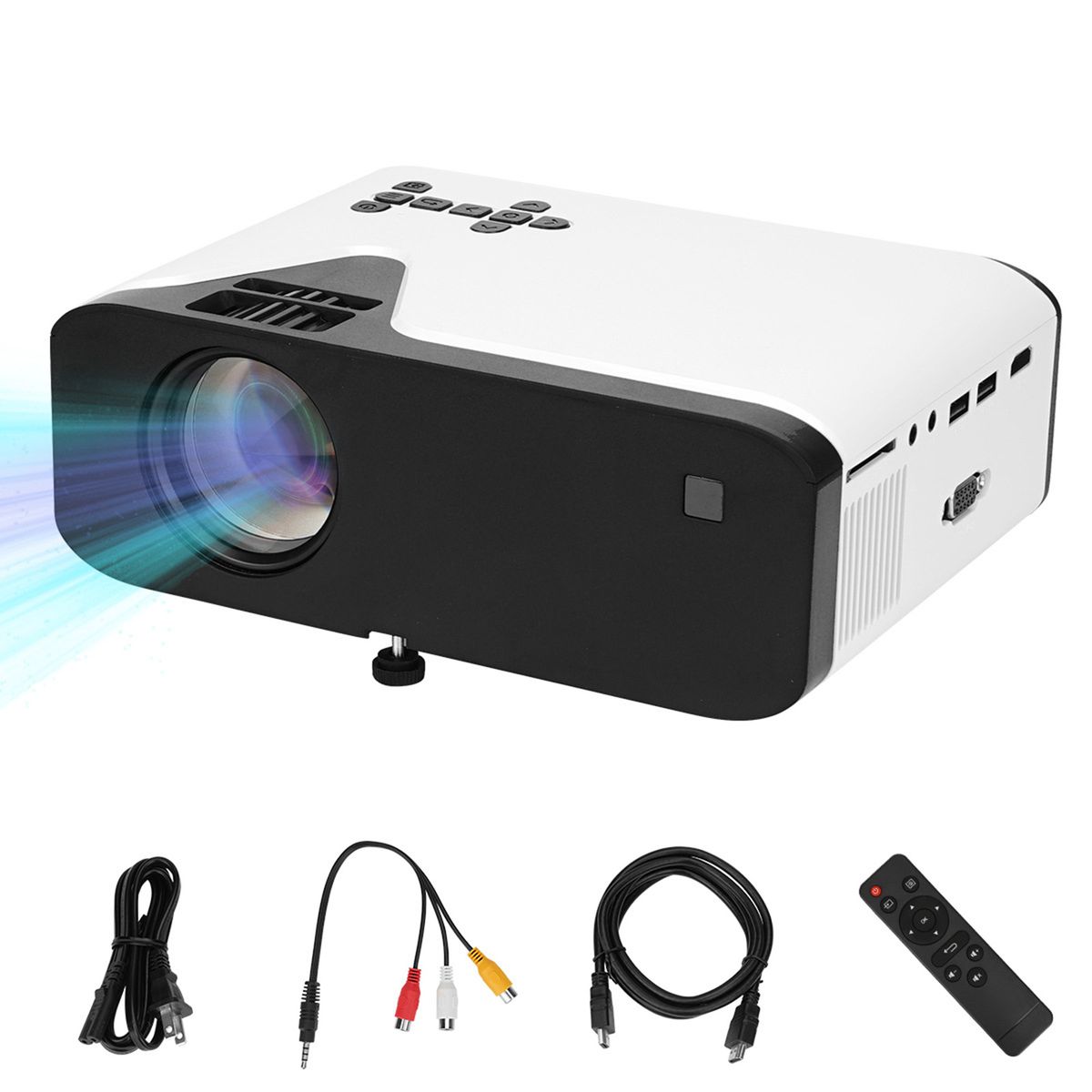 Mini Projector Home Portable Projector HD 1080p