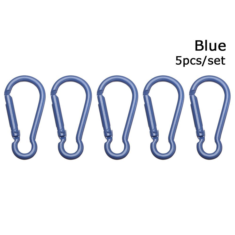 5Pcs Aluminum Alloy Carabiner Outdoor Spring Snap Clip