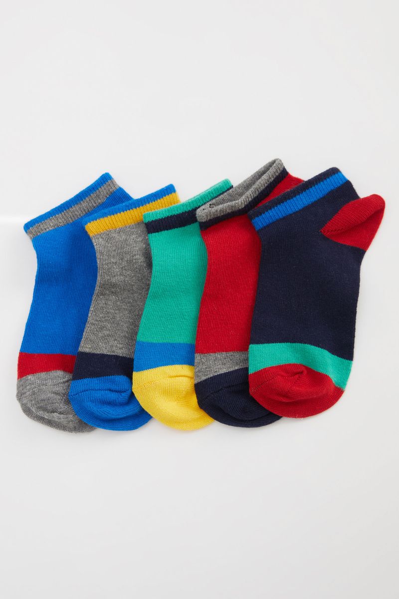 5 Piece Boy Casual Low Cut Socks - Karma