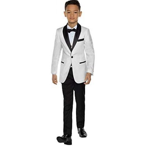 Tuxedo Boy's Suit - White (3 Piece)