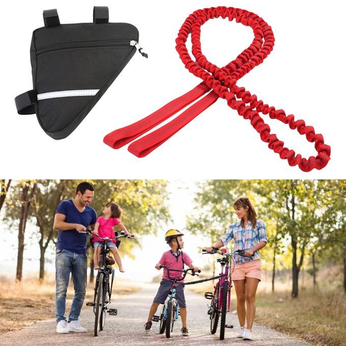 2.5m Bike Tow Rope Bicycle Stretch 4.5m Pull Strap For Pulling Red