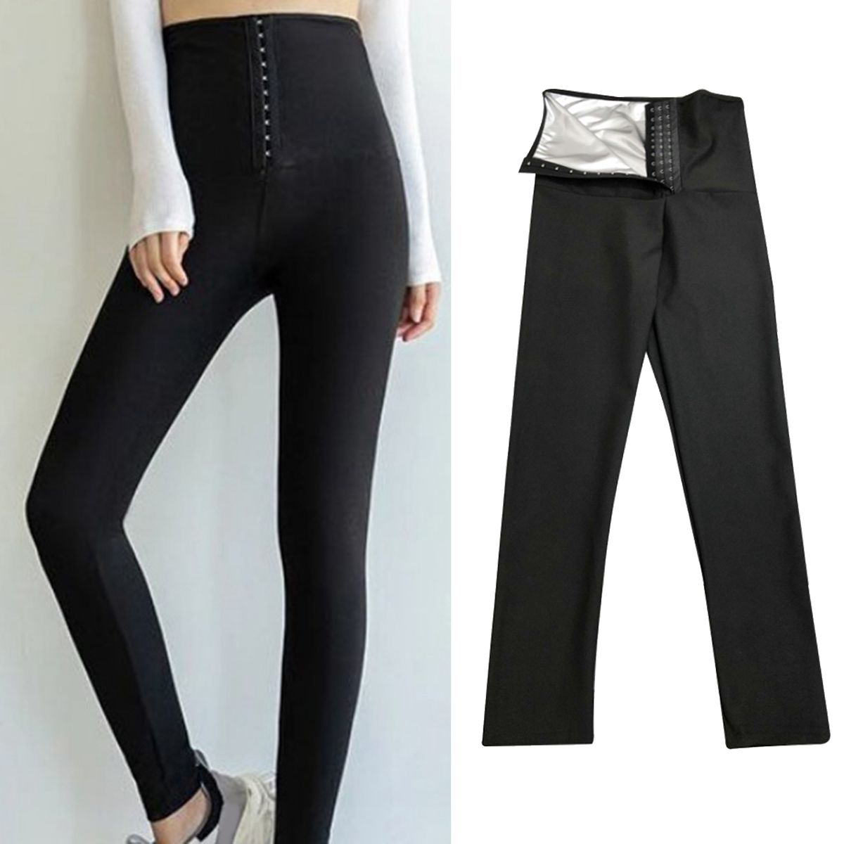Women Leggings Fitness Sauna Pants Hot Sweat Thermo Body M
