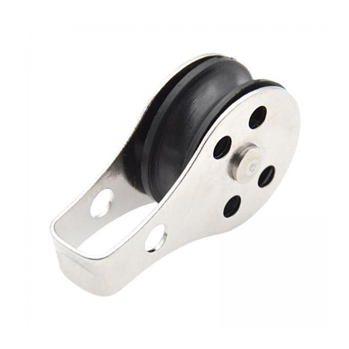 2xStainless Steel Pulley Blocks Rope Runner Kayak Canoe Anchor Trolley
