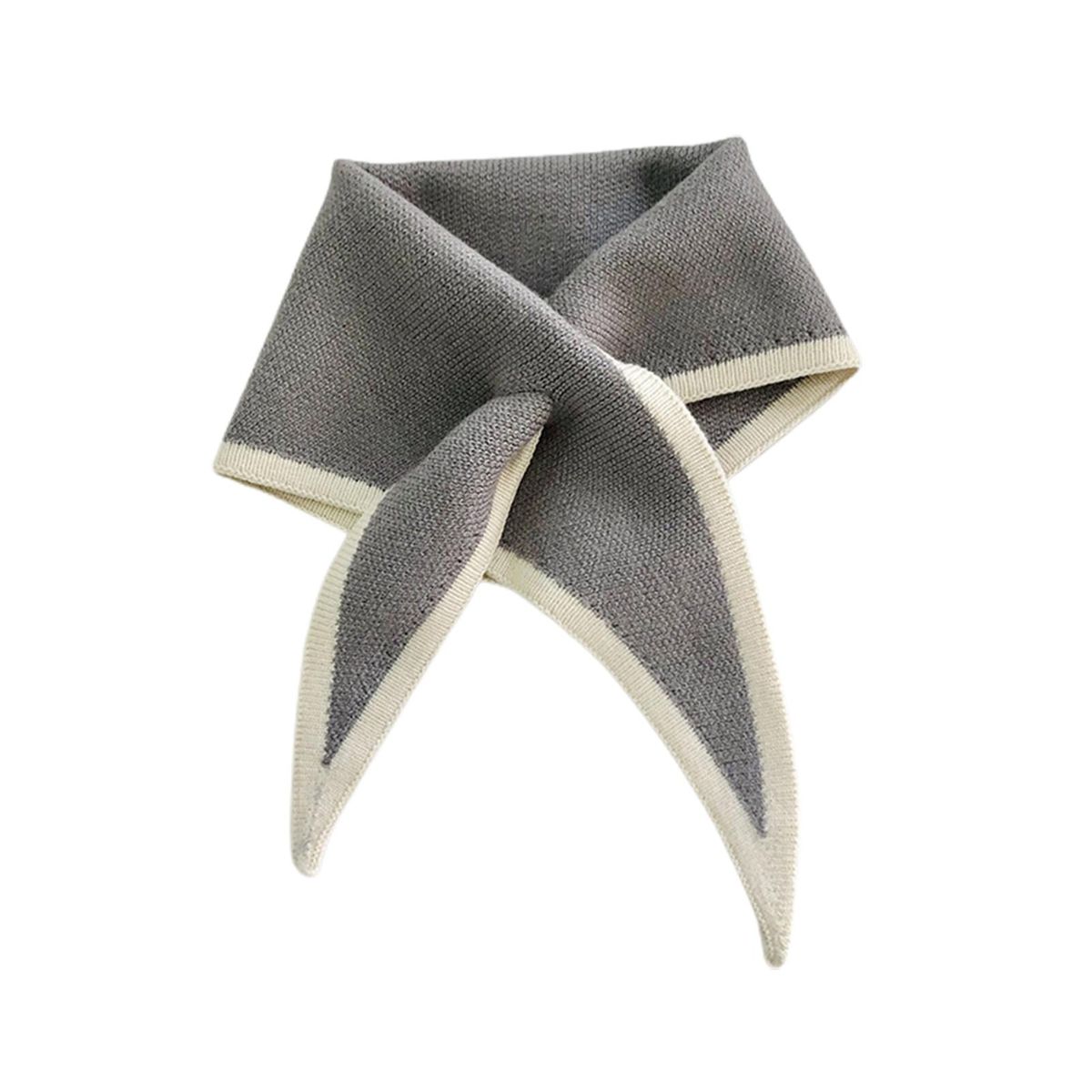 Neck Scarf Good Elasticity All-match Trendy Elegant-Grey