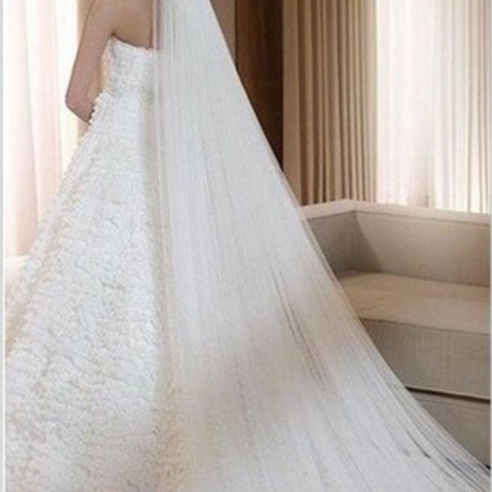 B18 Y Bridal Veil With Comb Bridal Headwear Vail Cathedral Veil Wedding