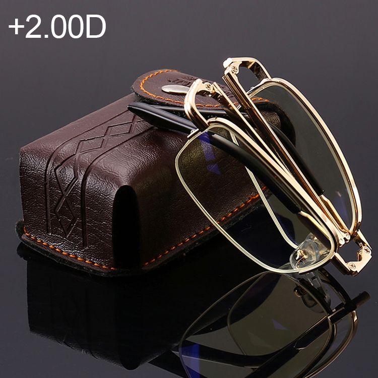 Folding Anti Blue-ray Presbyopic Glasses, +2.00D