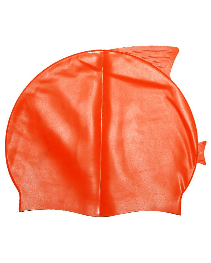 Fitted Silicone Swim Cap -orange