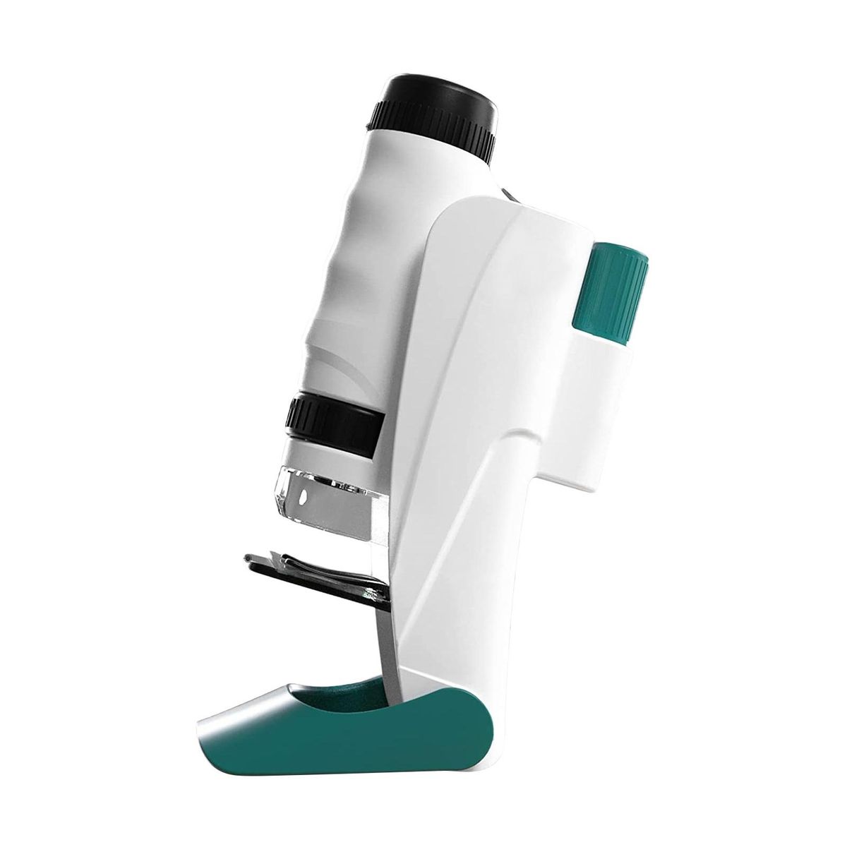 Portable Mini Microscope Pocket Microscope 60x-120x Magnification with Removable Base Cellphone Support for Kids Students Learning Toys