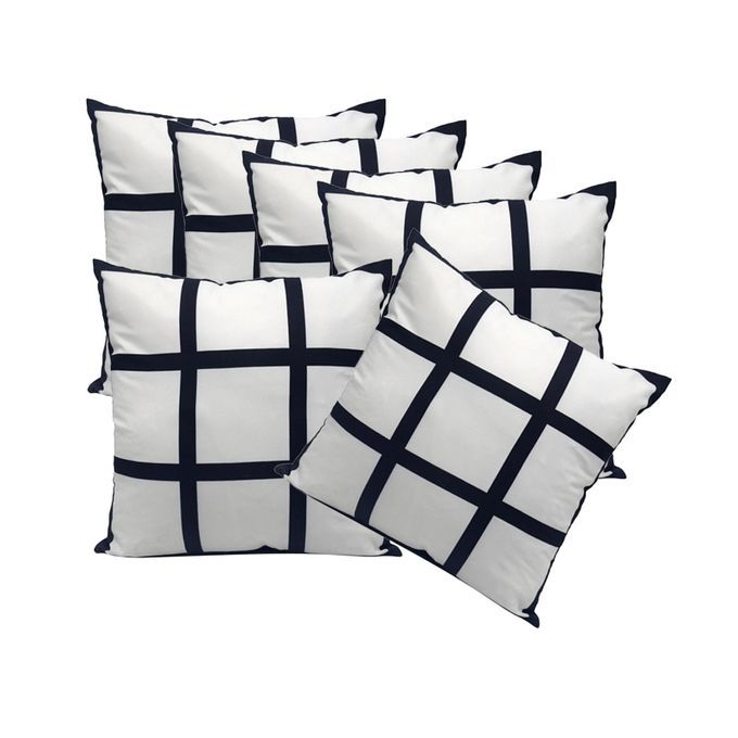 6x  Polyester Panel Pillow Cases Cushion Cover 40x40cm