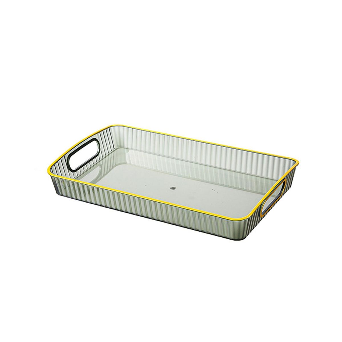 Stationery Organizer Tray Transparent Thickened Serving Tray for Tea Green
