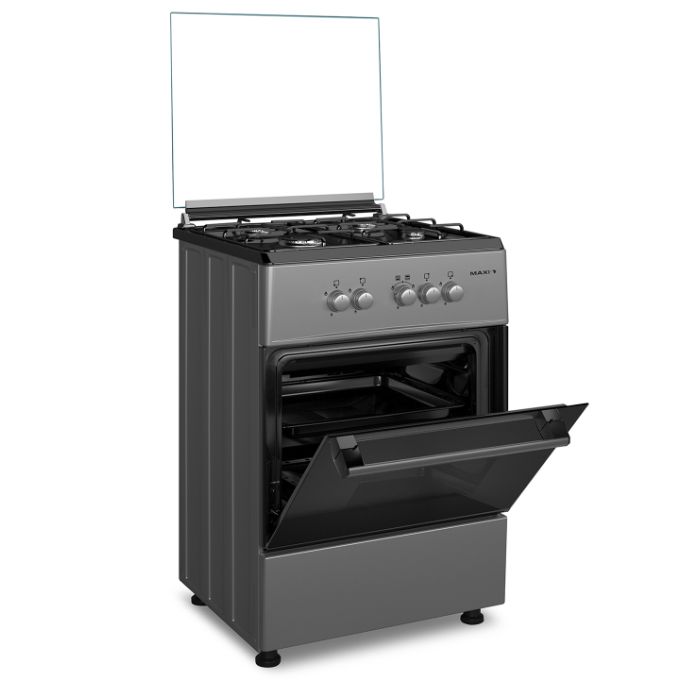 GAS COOKER 60*60 4 BURNER BASIC GREY LAGOS DELIVERY ONLY