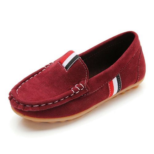Girls' Boys' Kids Cute Suede Leather Slip-On Loafers Flats Casual Shoes
