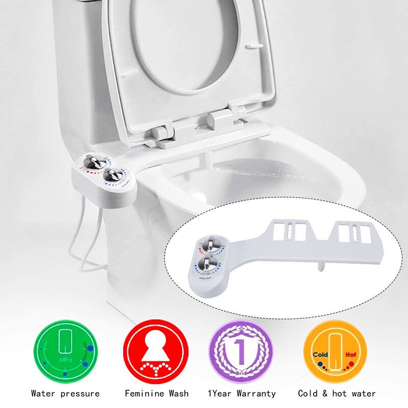 Hot Cold Toilet Seat Sprinkler Bidet Self-cleaning Hip Washing With Adjustable Volume And Speed Water Spray Control Attachment Fresh Cleaner Non Electric Mechanical Hot Cold Water Single Nozzle AU