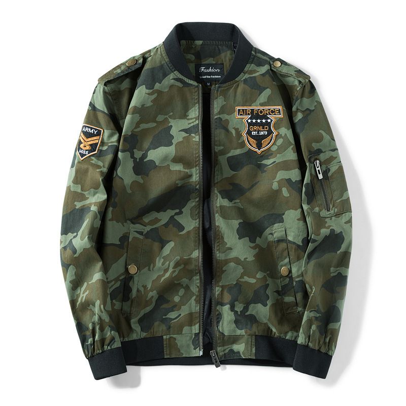 100% Cotton Flight Jacket Leopard Bomber Aviator Men Jackets
