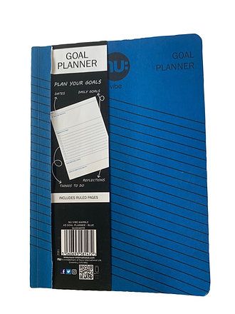 Nu Vibe Stripe A5 Goal Planner 80 Pages, Blue