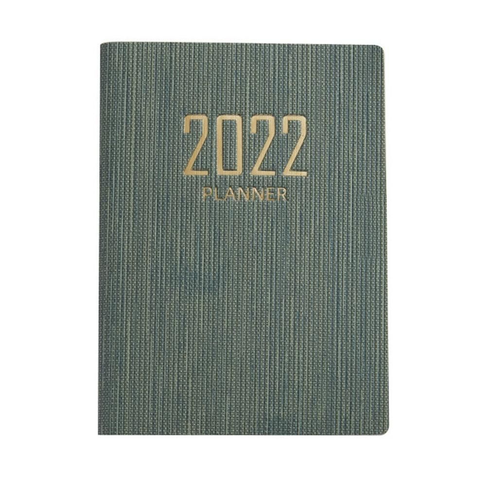A7 2022 Planner English Version Agenda Notebook Goal Custom Timetable Stationery Office School Supplies Dark Green