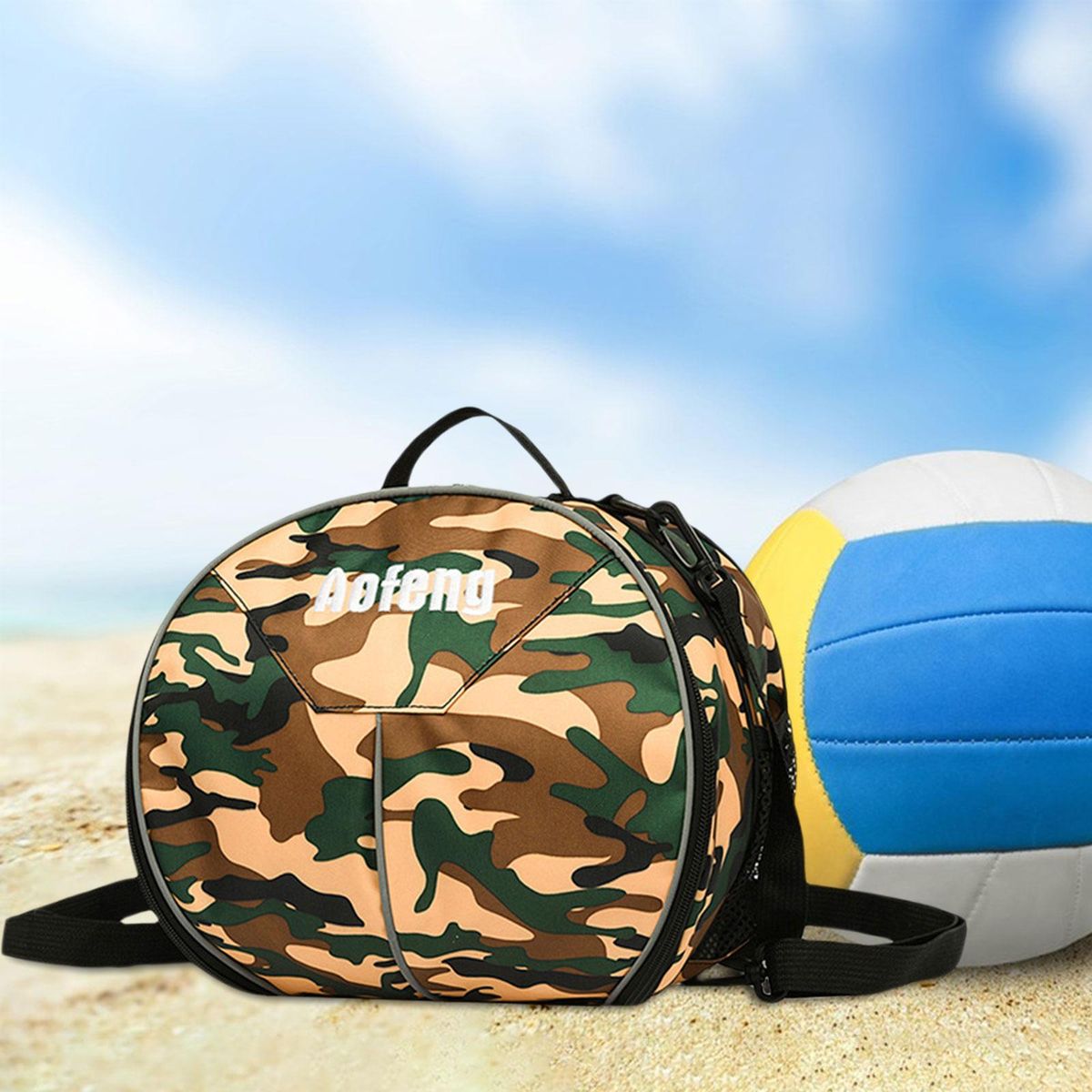 Basketball Shoulder Bag Oxford Fabric Wear Resistant Green