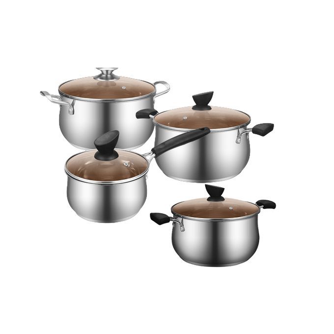4 Sets Thickened Reinforced Stainless Steel Pots