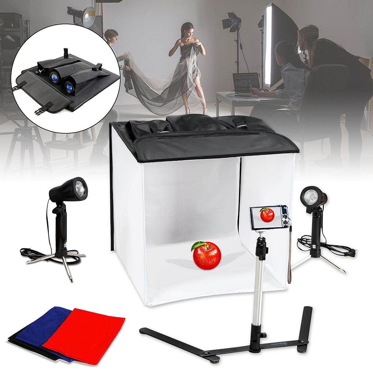 Photo Video Photography Studio Kit Light Box Tent Room Lighting Backdrop Cub Halogen Lamp Product Video Shooting