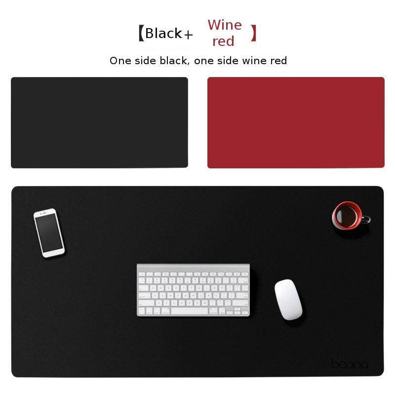 Mrosaa 30x60cm Double Side Different Mouse Pad Anti-slip Leather PC Computer Gaming Mousepad Desk Mouse Mat Stationery Holder Black   Red 60 * 30cm
