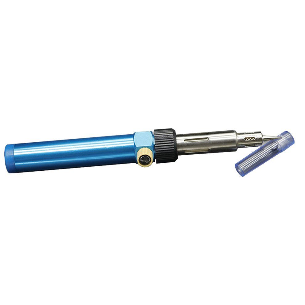3 In 1 Professional Gas   Iron Kit W/ Solder/Hot Air Blower/Heat  -blue