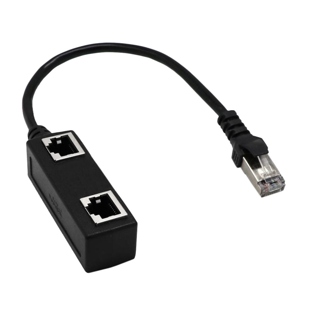 Male To 2 Female Network Splitter Coupler Adapter