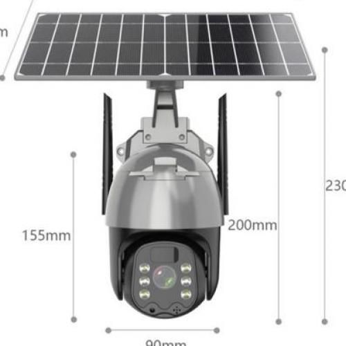 Rotational Solar Powered 4G Simcard PTZ CCTV Wireless Camera