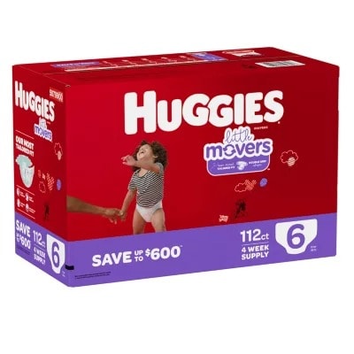 Little Movers Size Diaper -Size 6 - 116 Counts