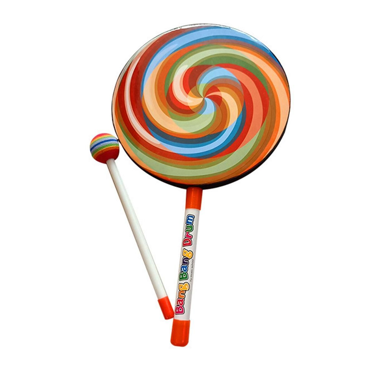 Orff Instruments Rainbow Lollipop Drums 8 Inch Props