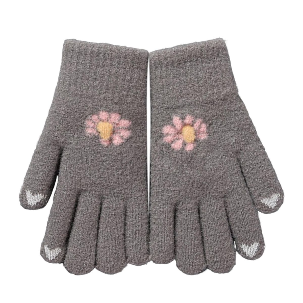 1 Pair Ladies Winter Thermal Girls Cycling Bike Grey