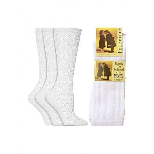 Back To School  Unisex Socks - 3 In 1  - White