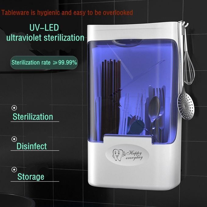 UV Sanitizer Box Ultraviolet LED Light Sterilizer For Phones White