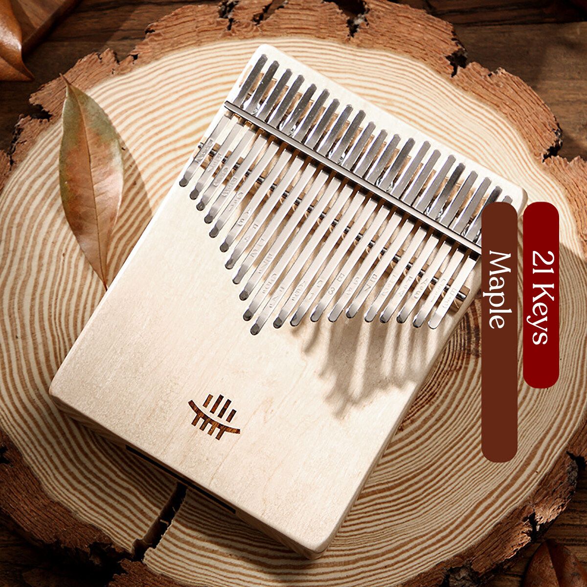 21 Key Kalimba Finger Instrument Thumb Piano Song Book Stickers Kalimba Kit +Bag Maple