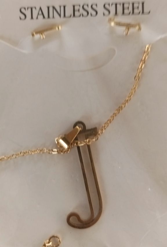 Letter J Pendant, Earrings And Necklace
