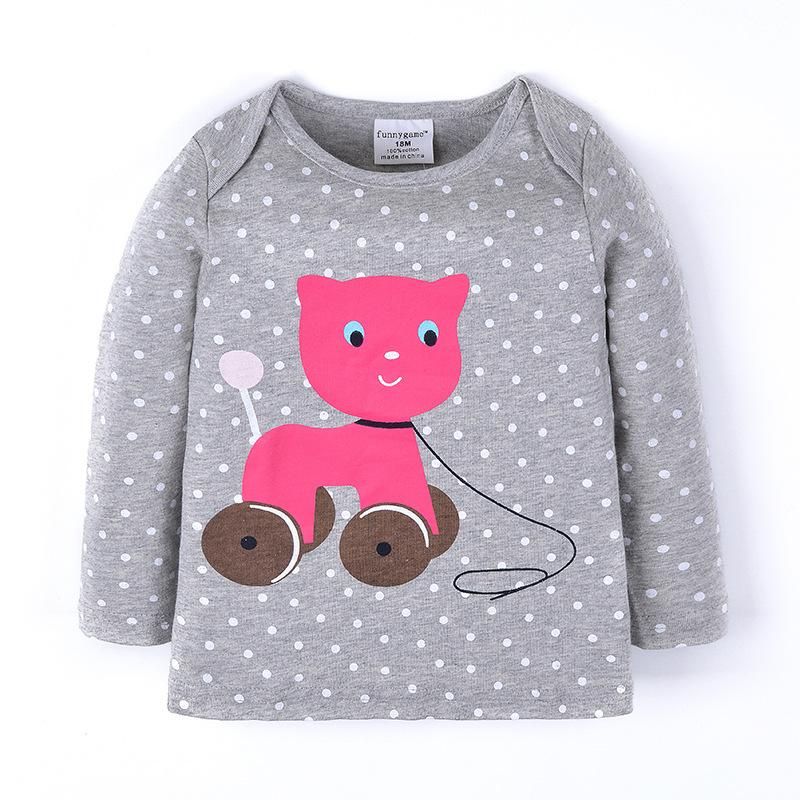 European And American New Long Sleeve Children's Clothing T-Shirt Cotton Children T-Shirt