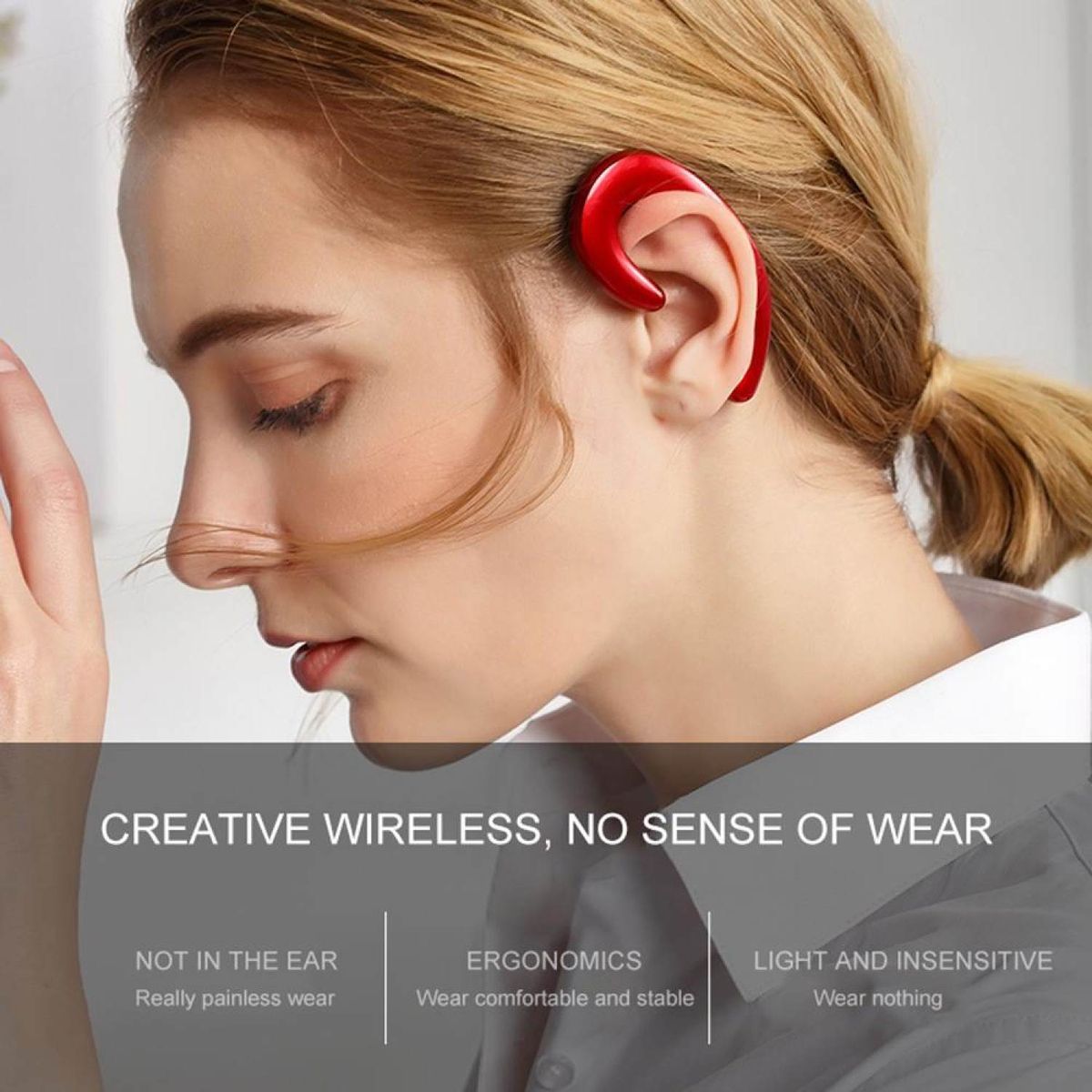 Driving Bluetooth Wireless Headphone With Mic HD Call Bone Conduction Sports Headset BDZ