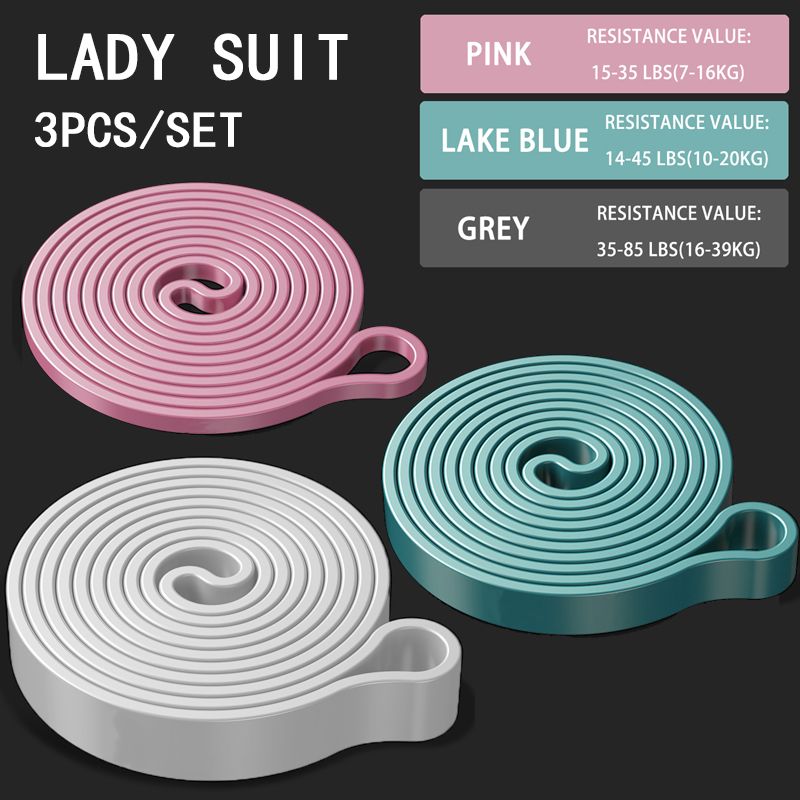 Heavy Duty Resistance Stretch Loop Bands Exercise Elastic Band Workout Ruber Loop-Lady Suit