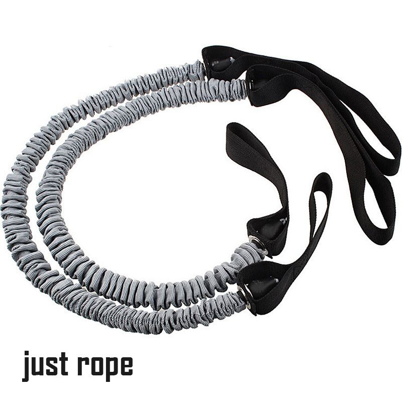 Fitness AB Roller With 2 PCS Elasticity Pull Rope Waist Abdominal Core Workout Abs-only Rope