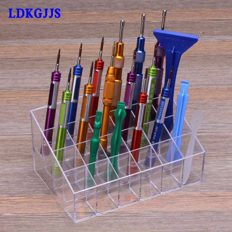 SMD Electronic Smart Screwdriver Plastic Box Storage Phone Tool Repair Toolbox Outillage Rangement Screw Box Components