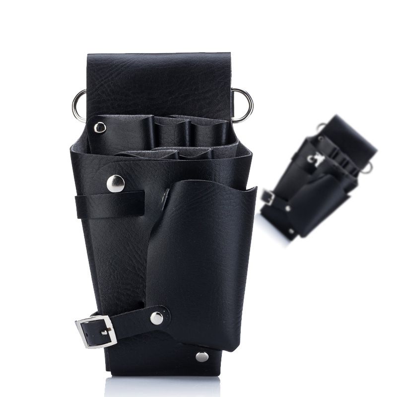 Holster Shoulder Holder With Rivet Waist Scissor Scissor Hair PU Hairdressing Case Belt Clips Bag Pouch Barber Leather Bag