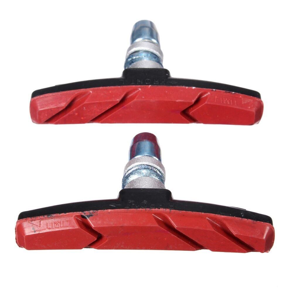 2x Mountain MTB Bicycle Bike Rubber V-Brake Shoes Pads Holder Durablev Red Gules