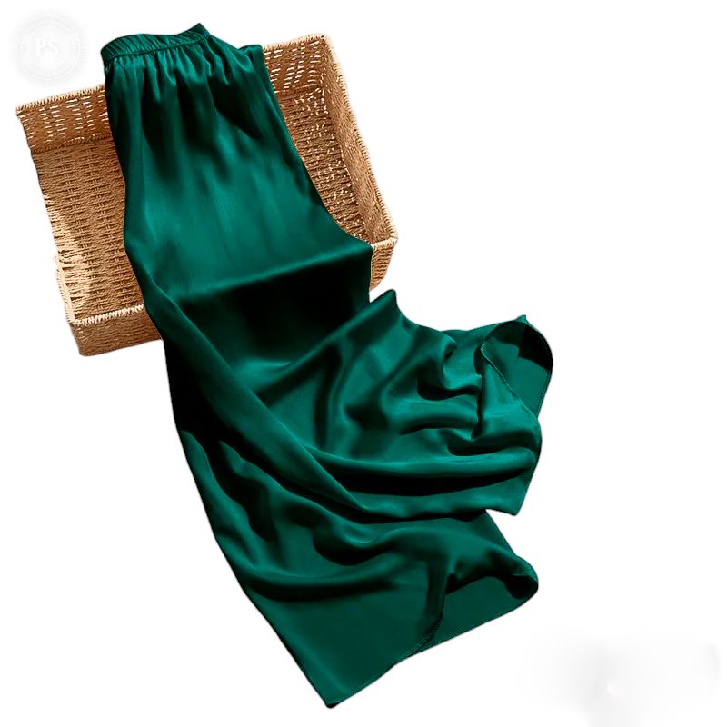 Green Corporate Office Palazzo Pant Women Elastic Waist Turkey Pant