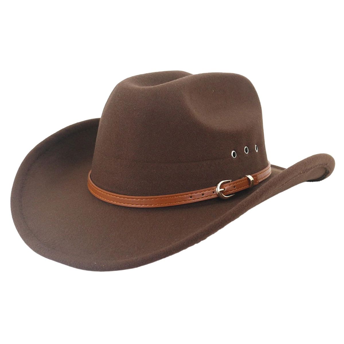 Fedora Hat Western Cowboy Cowgirl Fedora Hat Coffee