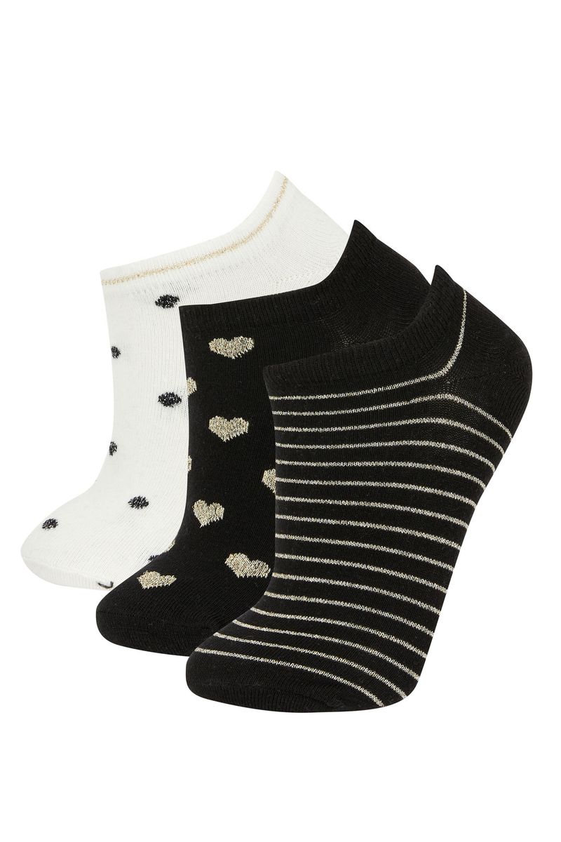 Woman Step 3 Low Cut Socks-Black
