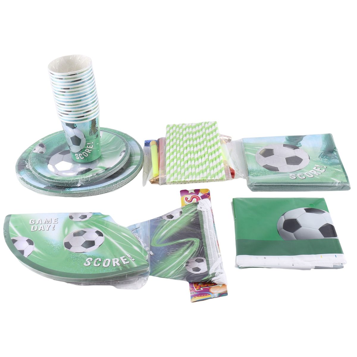 Football Party Paper Tray Children'S Birthday Party Set