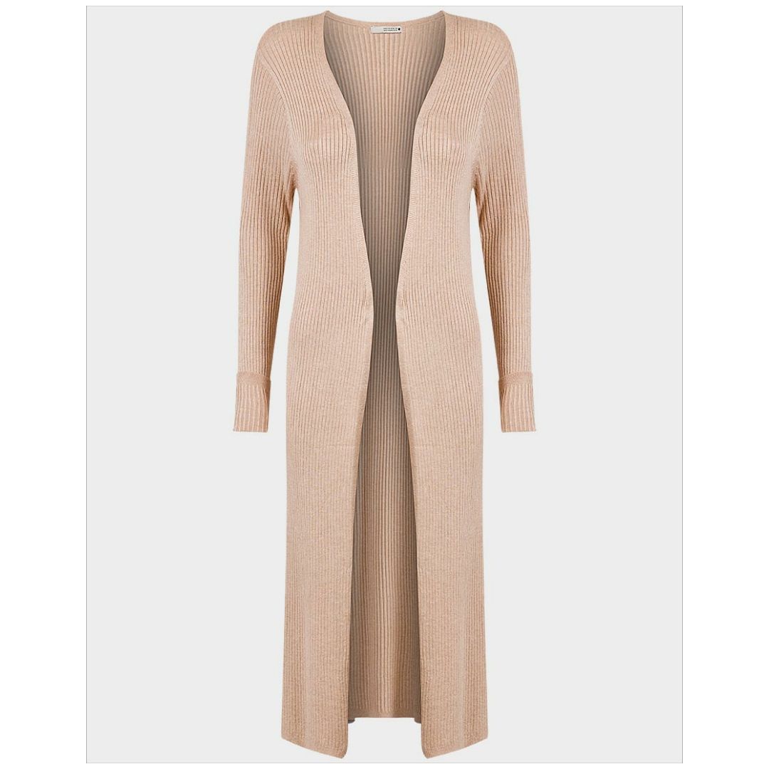 Mfed Ladies Ribbed Maxi Cardigan