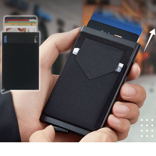 Pop Up  Atm Card Holder-Black