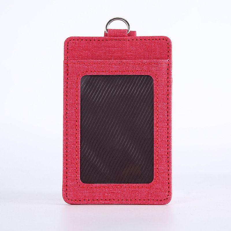 Lanyards ID Badge Holder Leather Bus PCase Men Women Bank Credit Card Holder S Cardholder Work Brand Hanging Neck Cover