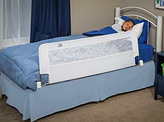 Swing Down 54-Inch Extra Long Baby Bed Rail Guard.